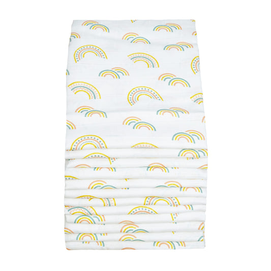 MuslinZ 12 Pack Muslin Squares Patterned Cotton